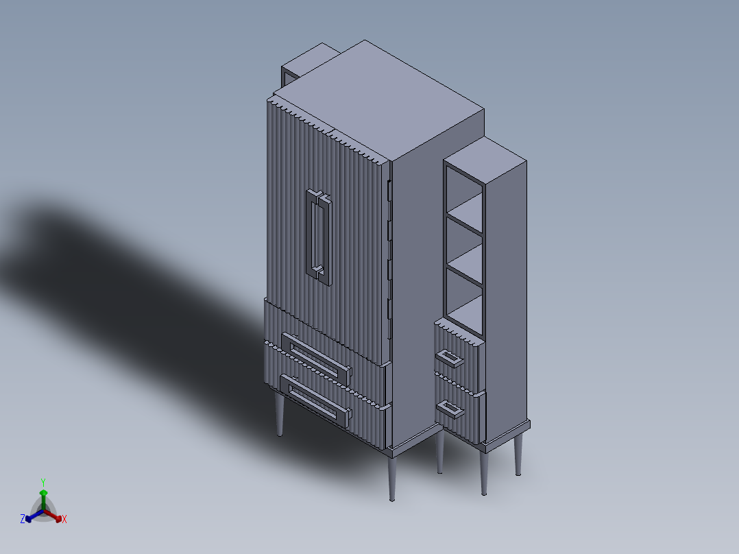 分隔器CAD模型正等轴测图