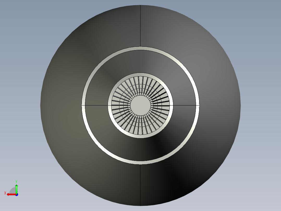 航空发动机后视图