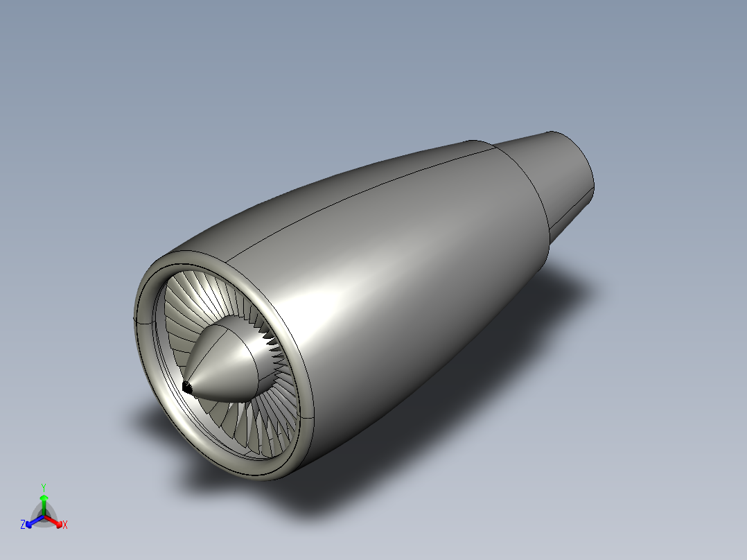 航空发动机正等轴测图