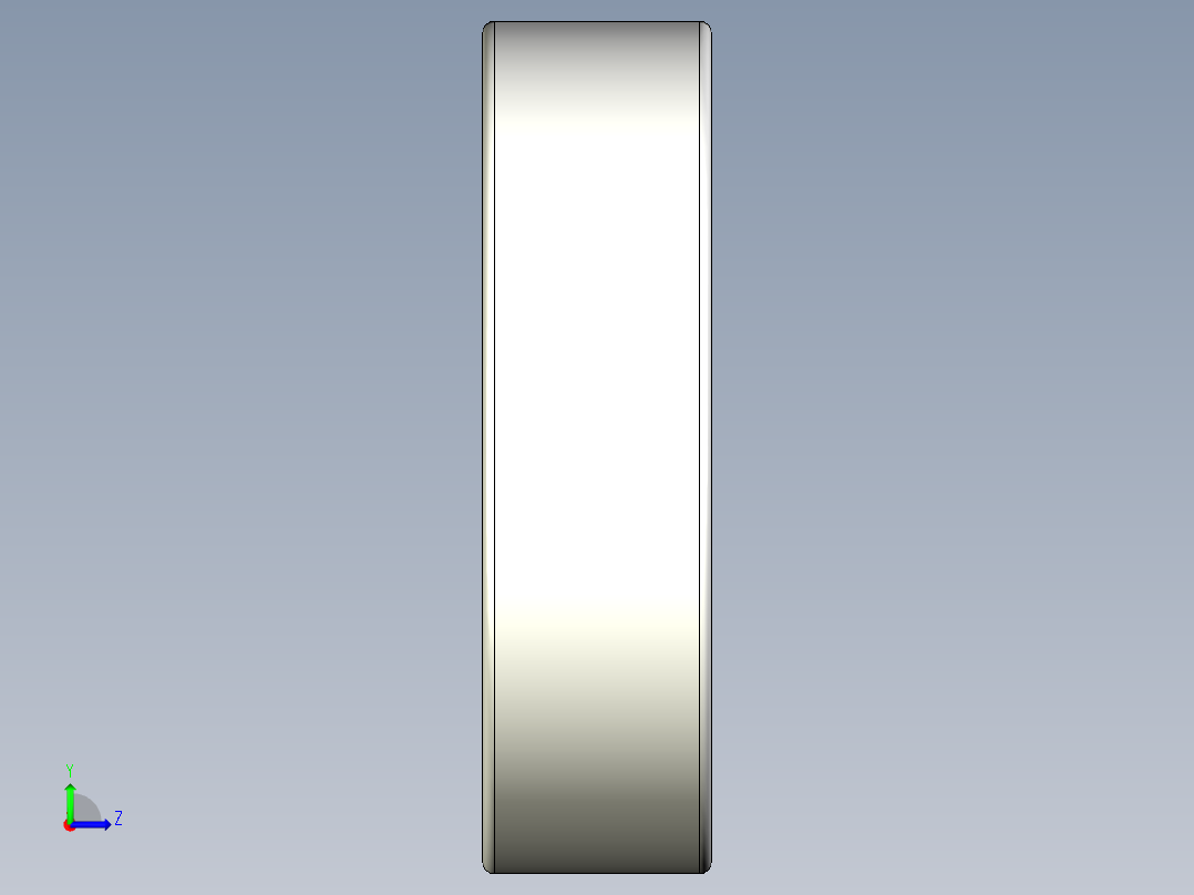 完整的英制1600系列，开放式轴承库SolidWorks和Step模型左视图