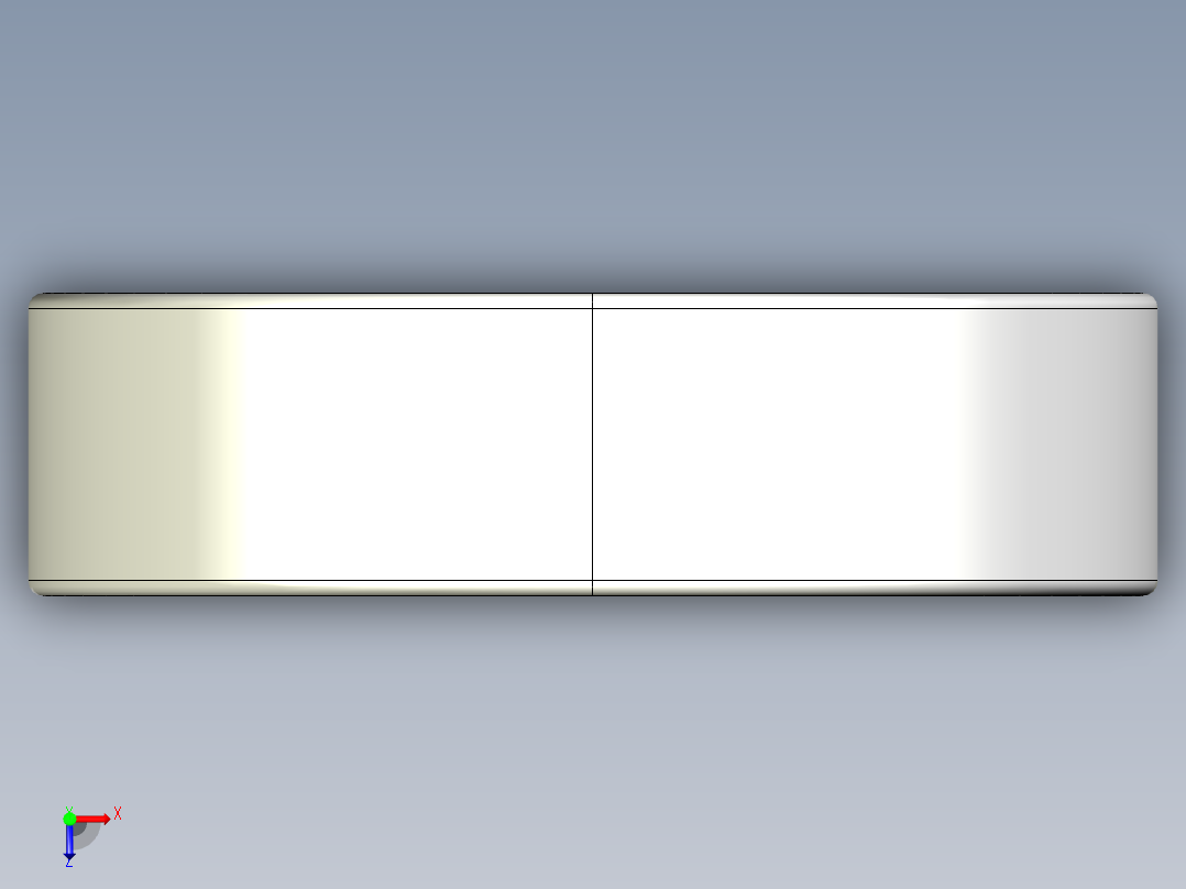 完整的英制1600系列，开放式轴承库SolidWorks和Step模型俯视图