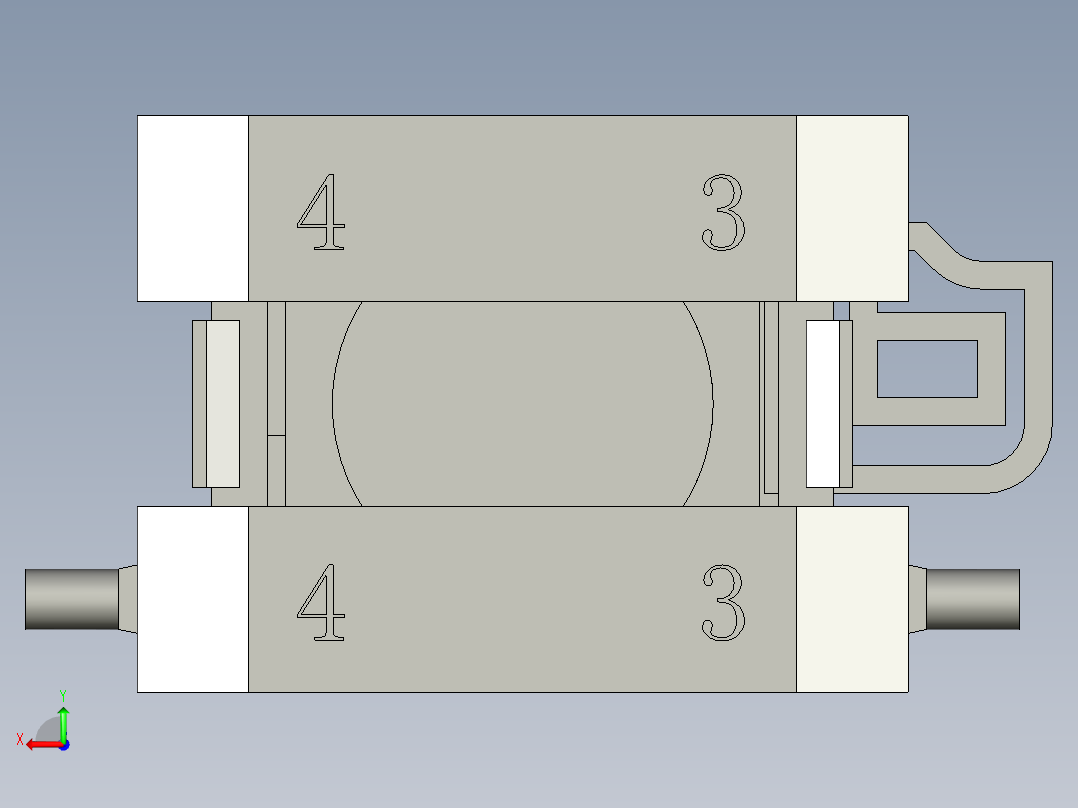 ZB5AA5C弹簧复位按钮头后视图