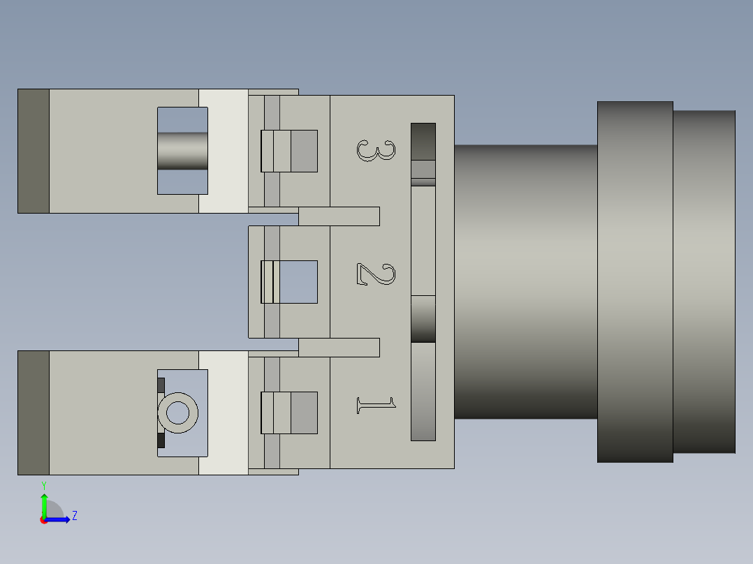 ZB5AA5C弹簧复位按钮头左视图