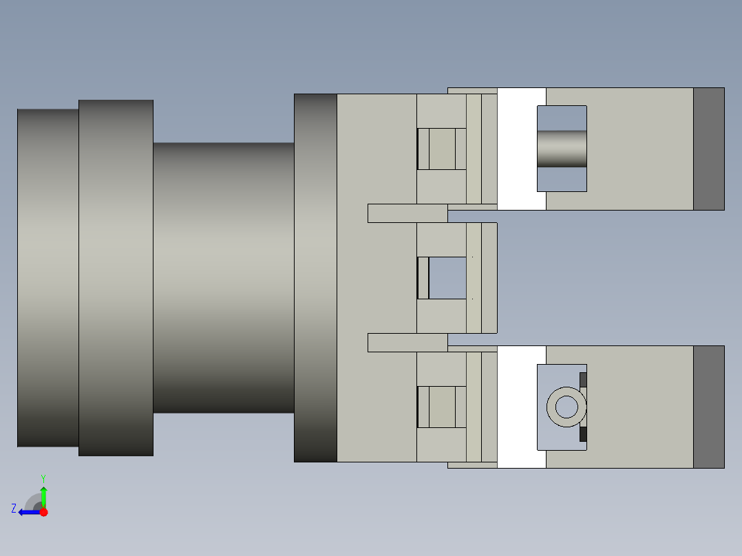 ZB5AA5C弹簧复位按钮头右视图