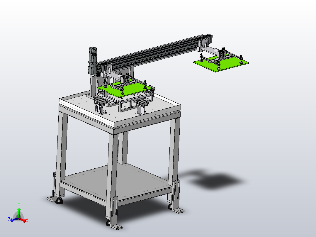 吸盘抓手二次定位移栽机构主视图