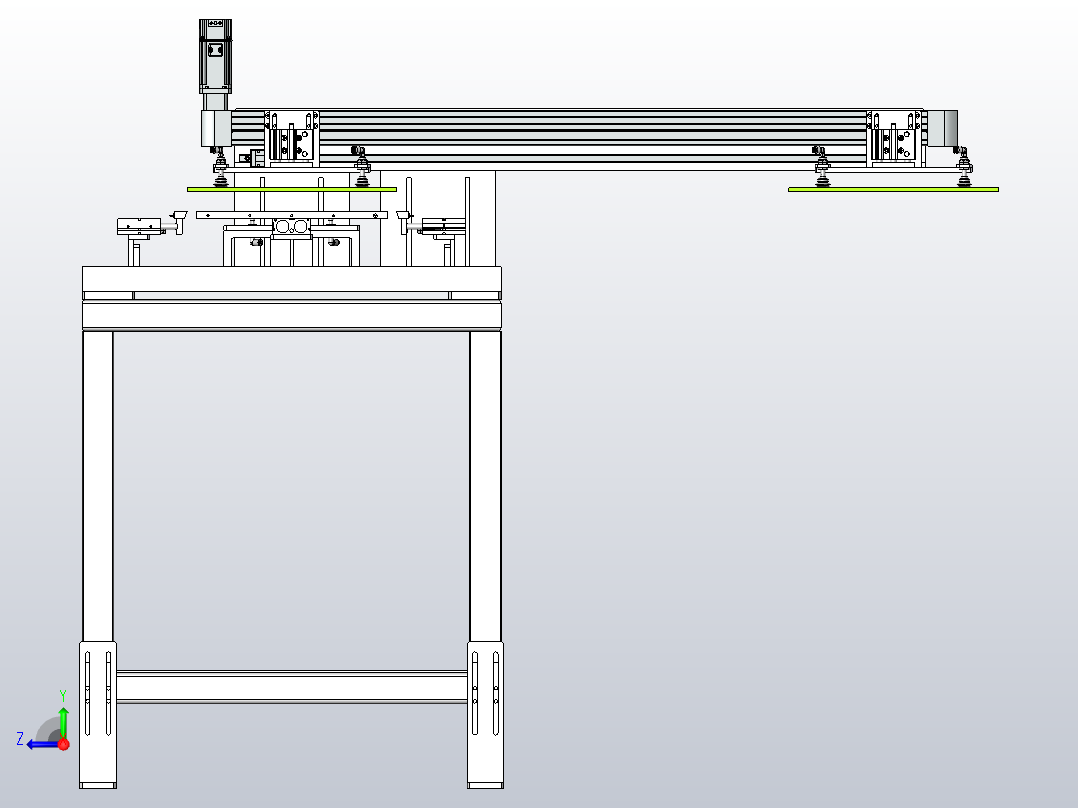 吸盘抓手二次定位移栽机构右视图
