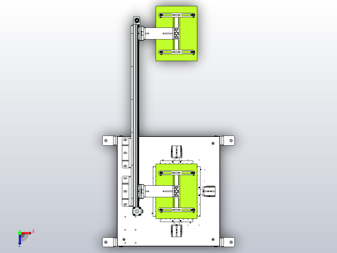 吸盘抓手二次定位移栽机构俯视图