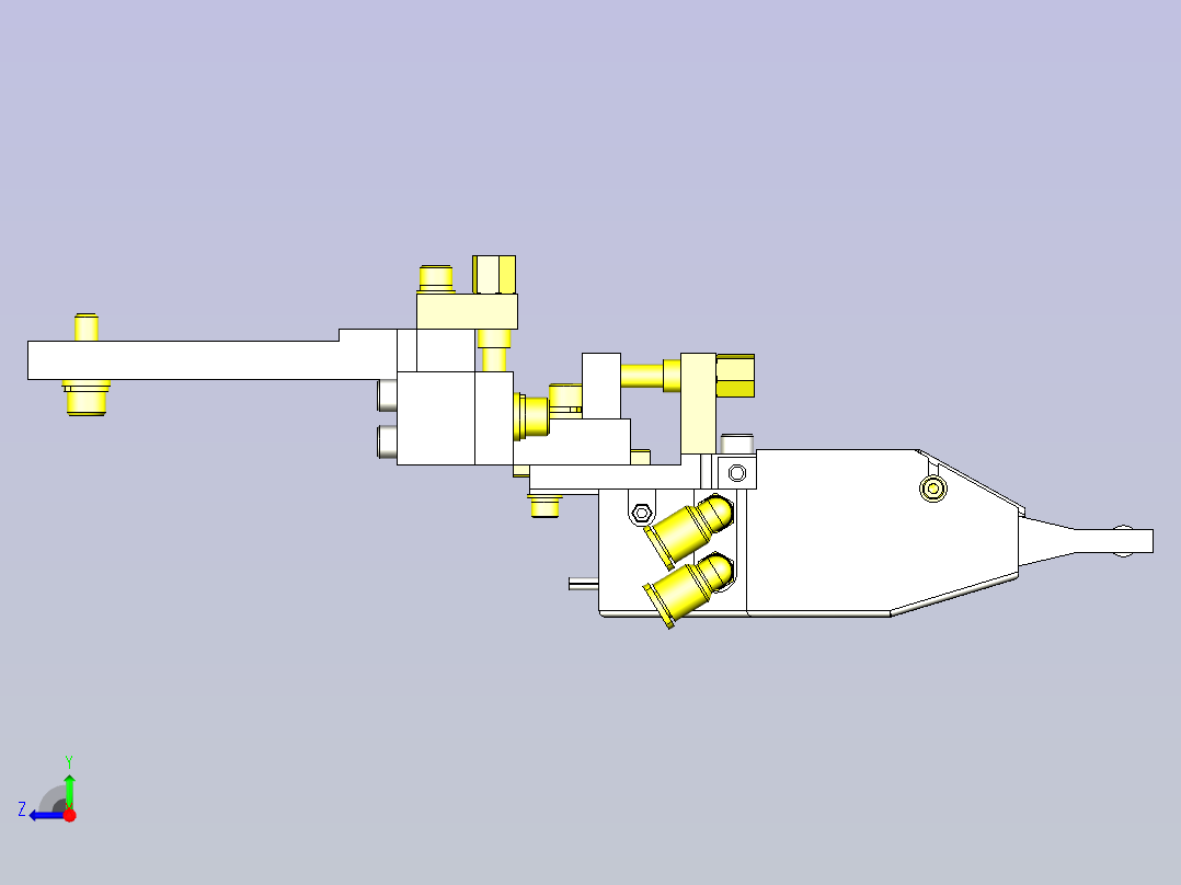 一款工件悬吊机构右视图