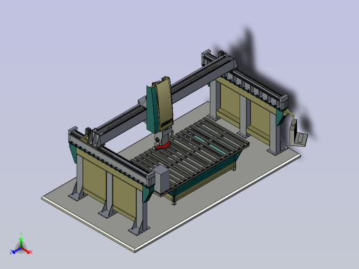 5轴加工机床设计3D图纸模型