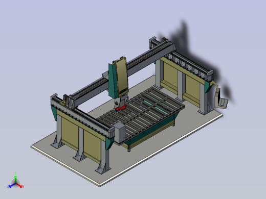 5轴加工机床设计3D图纸模型正等轴测缩略图