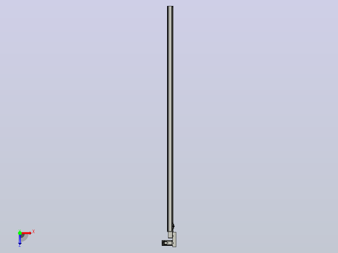 皮带直线轴半封闭可选导轨TPA-HNB-65S-90-L2350-MR-C-P10-N3俯视图