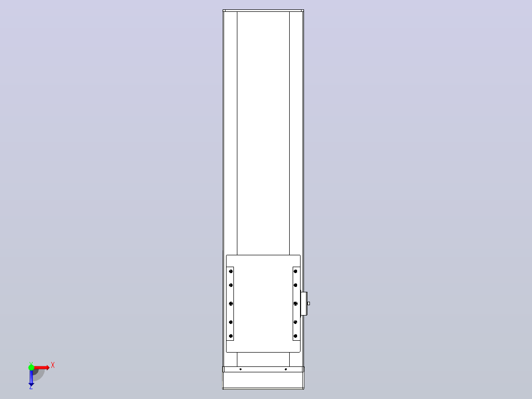 滚珠丝杠直线轴带导轨全封闭TPA-HCR-175D-2510C-L500-MP-C-P75-N3俯视图