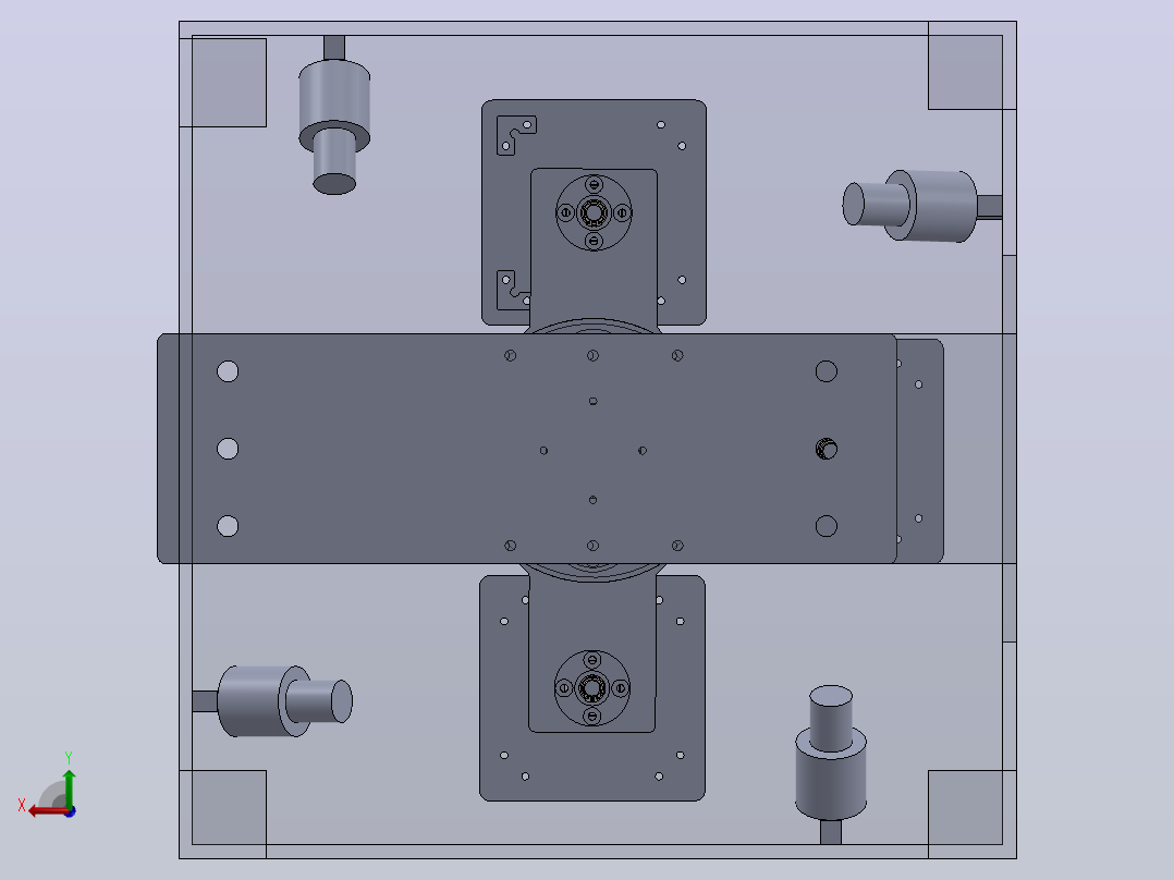 四工位电路板印刷机后视图