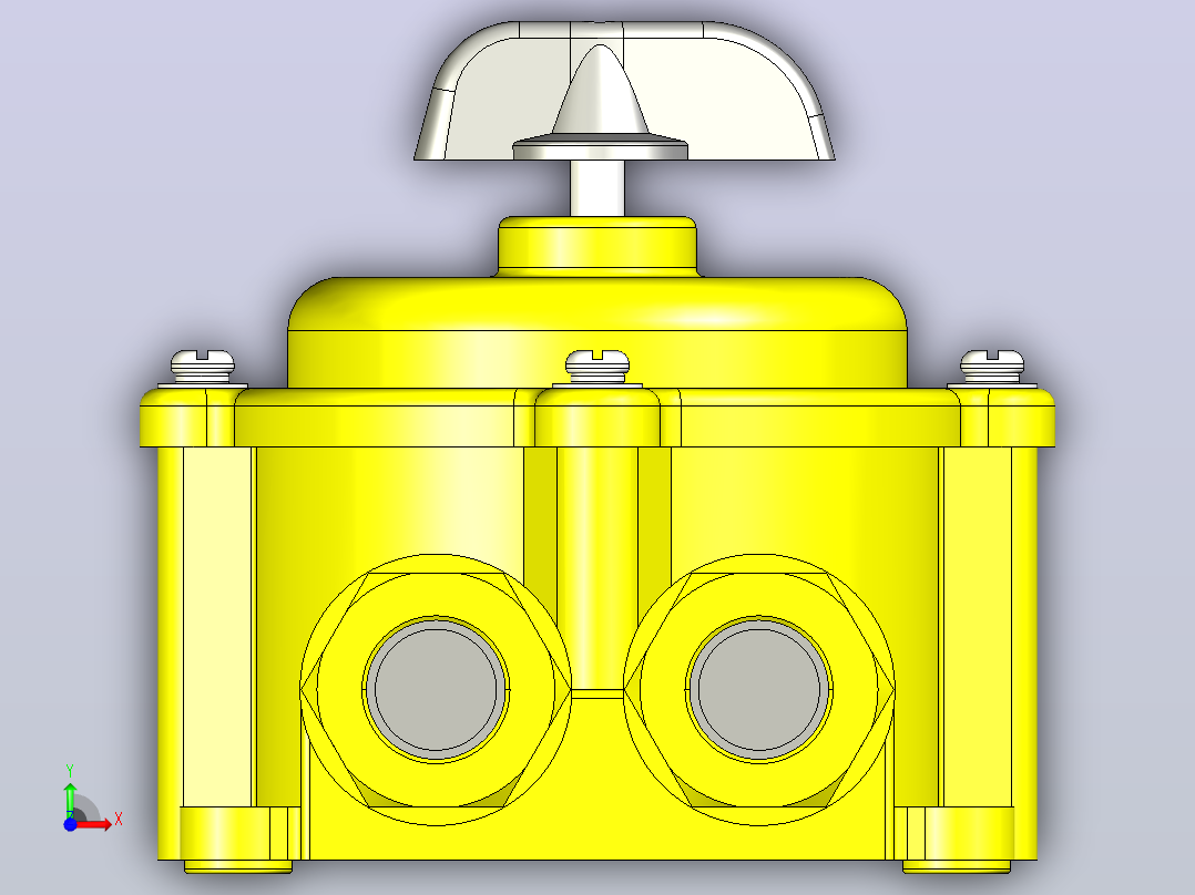 HZ10-10M_4组合开关三维模型202012前视图