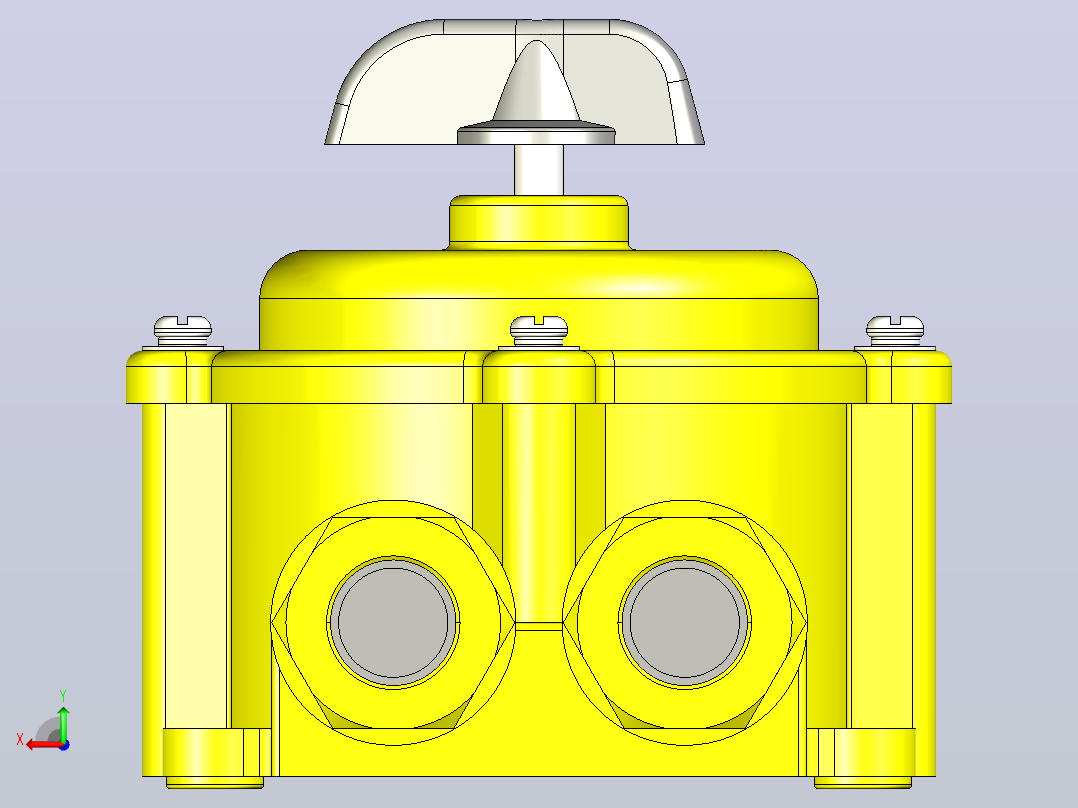 HZ10-10M_4组合开关三维模型202012后视图