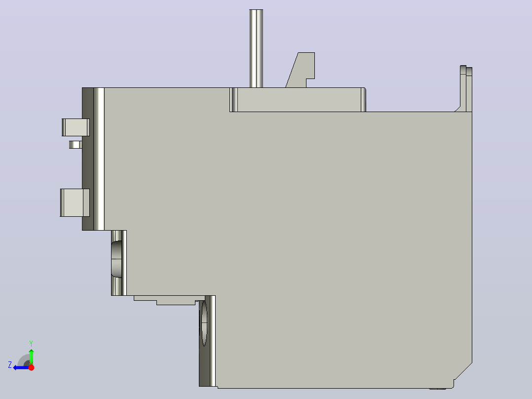 22种施耐德热过载继电器3D模型右视图