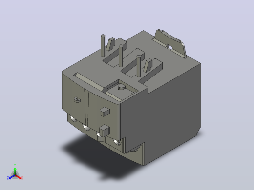 22种施耐德热过载继电器3D模型正等轴测缩略图