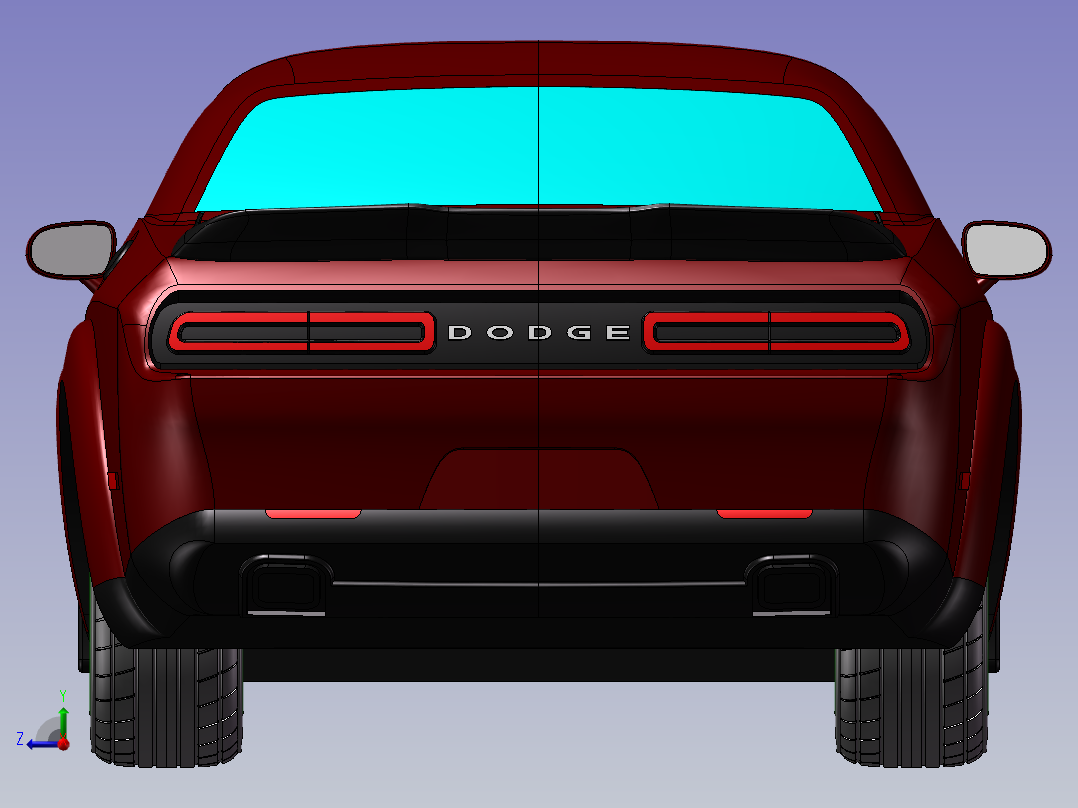 道奇Challenger Demon模型右视图