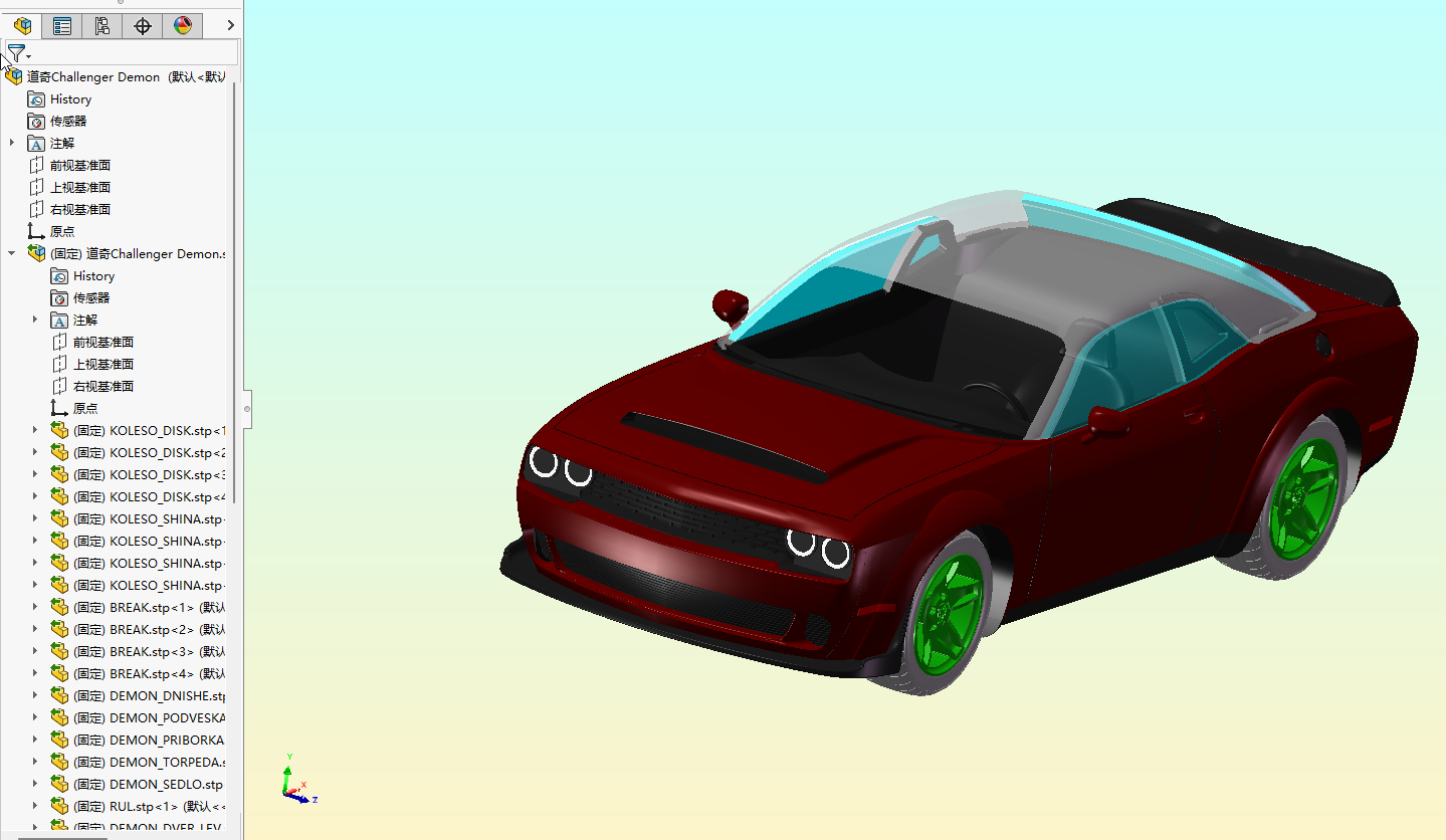 道奇Challenger Demon模型