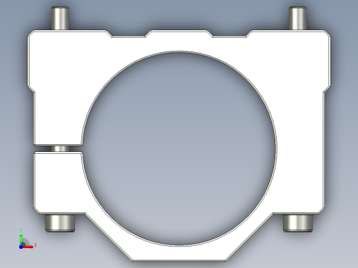 65 mm CNC 主轴电机夹具底座前视缩略图