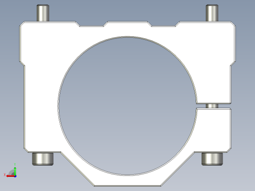 65 mm CNC 主轴电机夹具底座后视缩略图