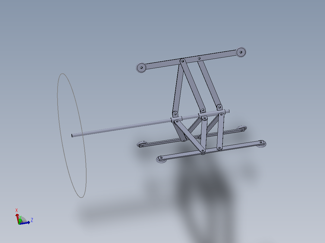 管道扶正器管道对中器3D图纸 Solidworks设计主视图