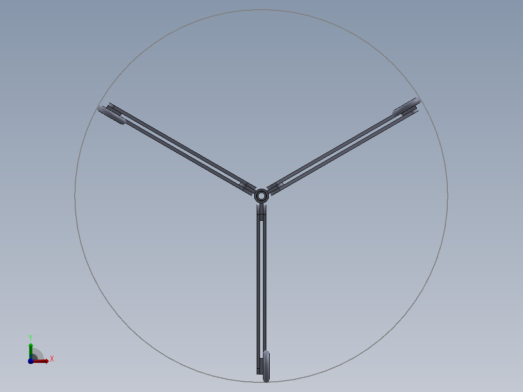 管道扶正器管道对中器3D图纸 Solidworks设计前视图