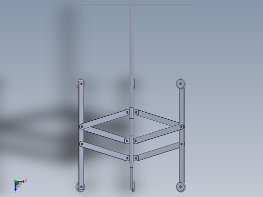 管道扶正器管道对中器3D图纸 Solidworks设计俯视缩略图