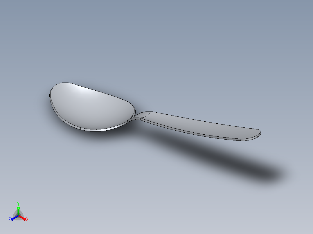 逼真的勺子——高质量的3D模型正等轴测图