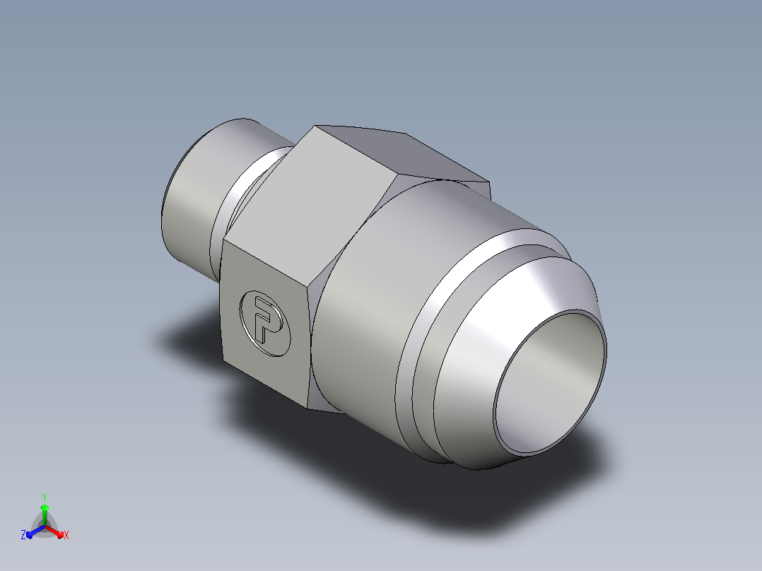 EO硬管接头公螺柱连接器12 6F42EDMXS主视图
