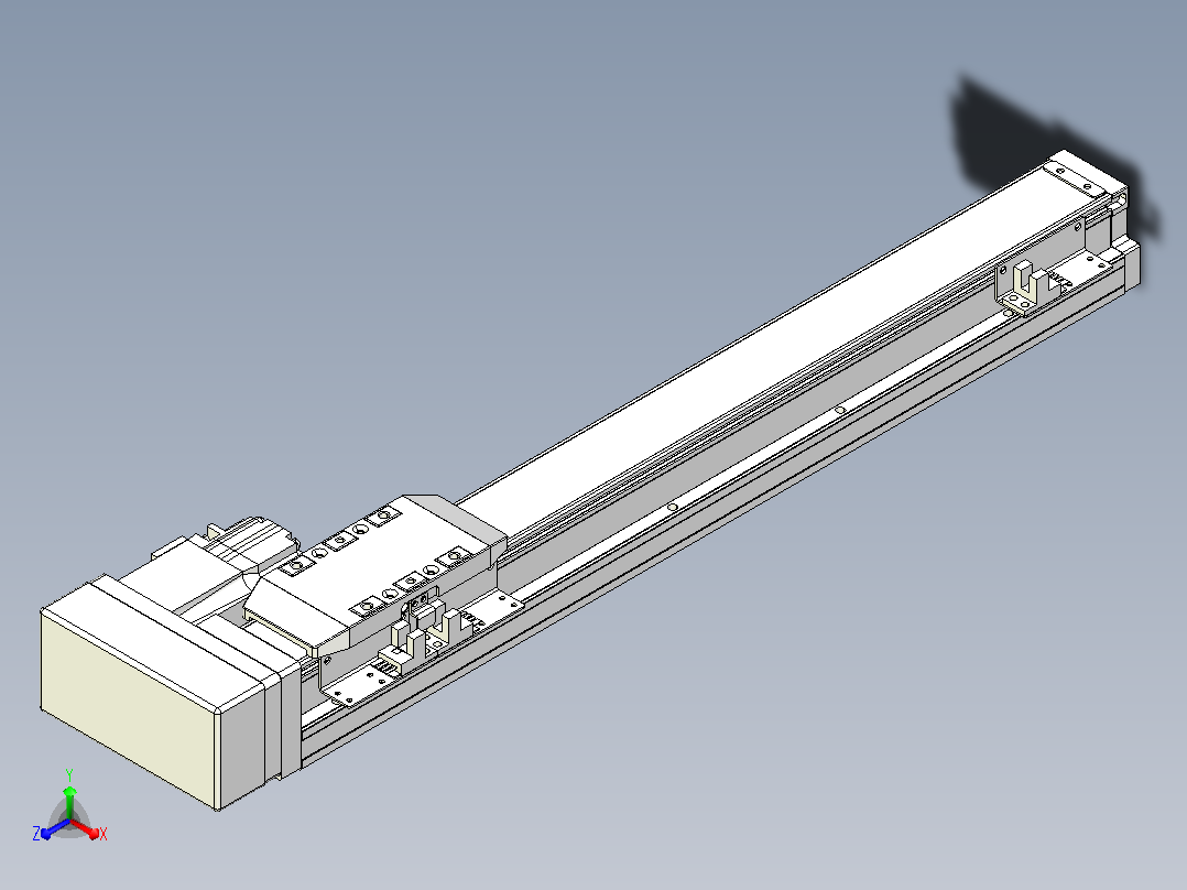 滚珠丝杠直线轴内置导轨TPA-GCR-50-1210C-L350-MR-M10-N3主视图