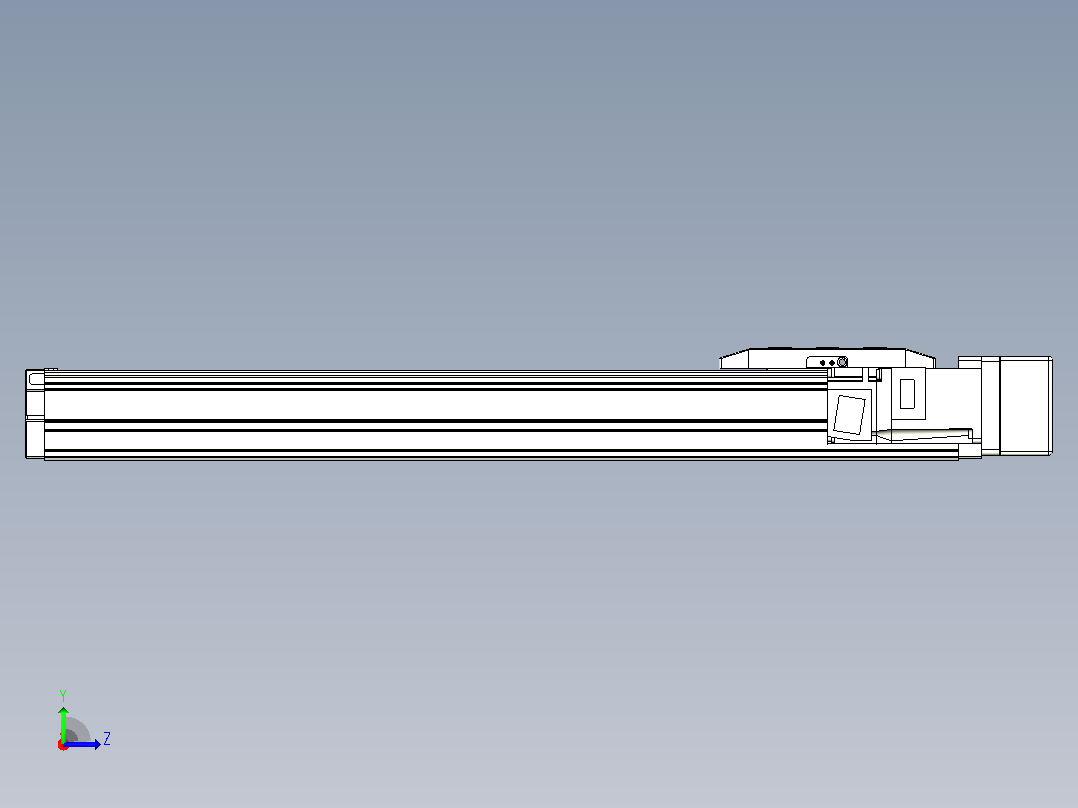 滚珠丝杠直线轴内置导轨TPA-GCR-50-1210C-L350-MR-M10-N3左视图