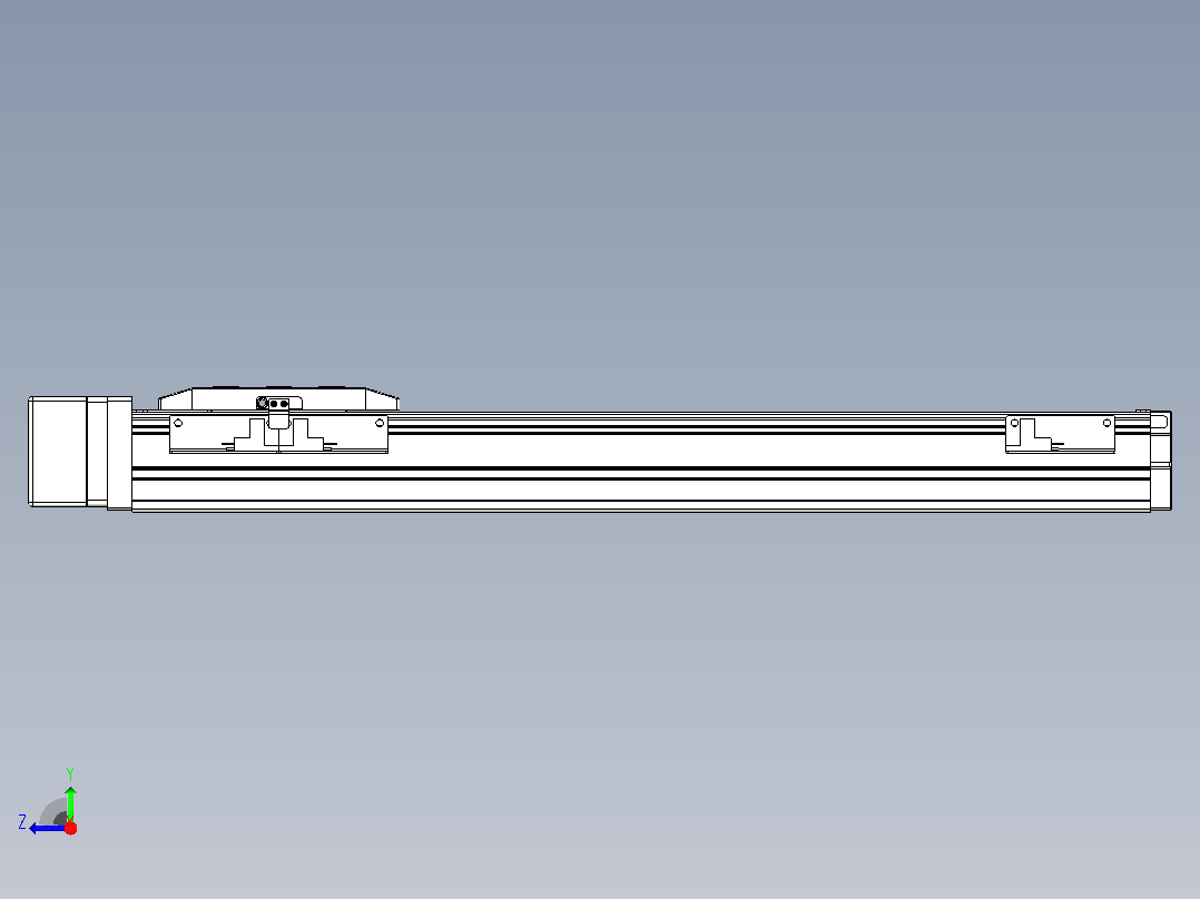 滚珠丝杠直线轴内置导轨TPA-GCR-50-1210C-L350-MR-M10-N3右视图