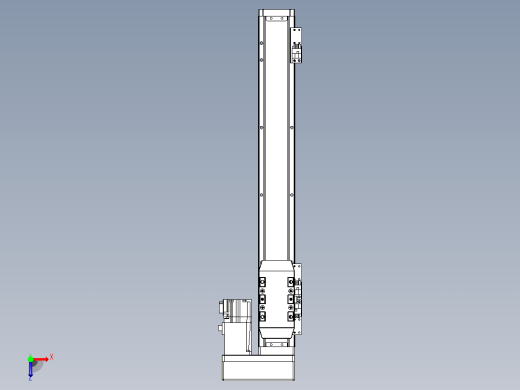 滚珠丝杠直线轴内置导轨TPA-GCR-50-1210C-L350-MR-M10-N3俯视缩略图