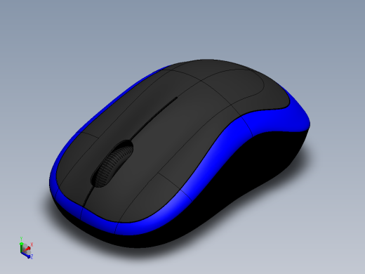 solidworks 中的计算机鼠标主视缩略图