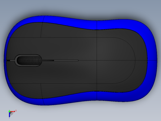 solidworks 中的计算机鼠标俯视缩略图