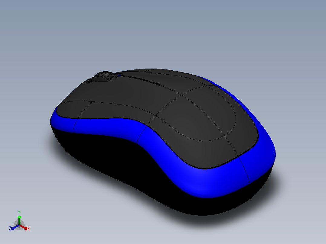 solidworks 中的计算机鼠标正等轴测图