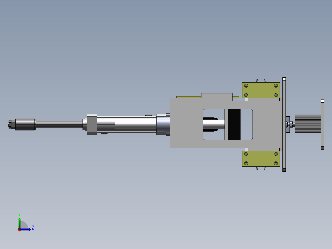 简易桌面型夹具sw18可编辑左视图
