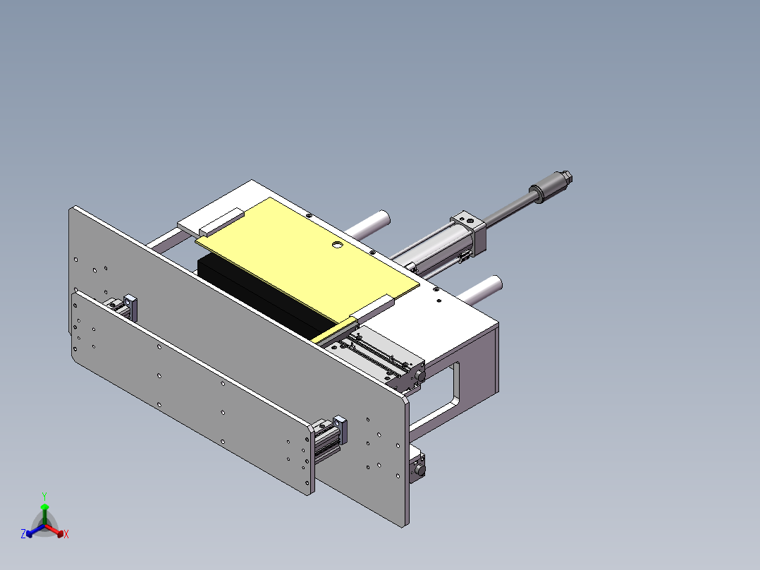 简易桌面型夹具sw18可编辑正等轴测图