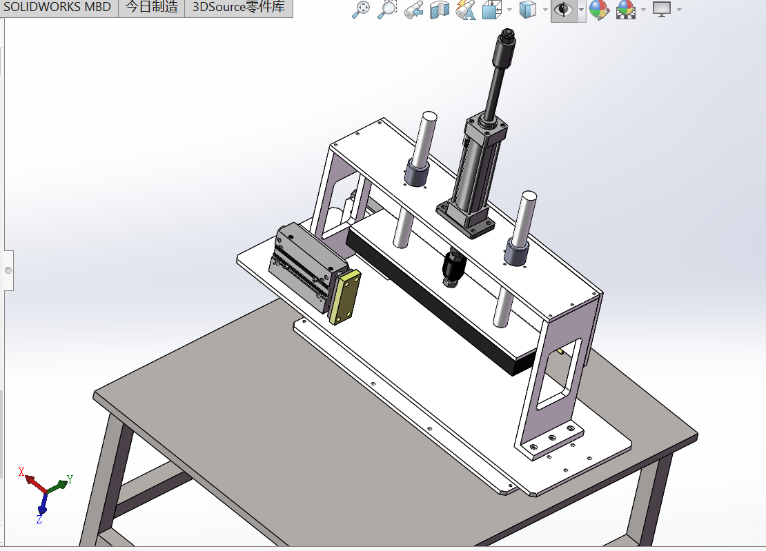 简易桌面型夹具sw18可编辑