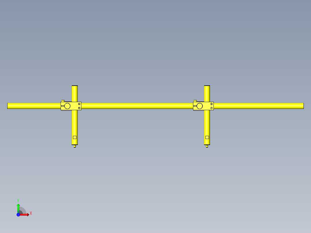 简易传送用导轨前视图