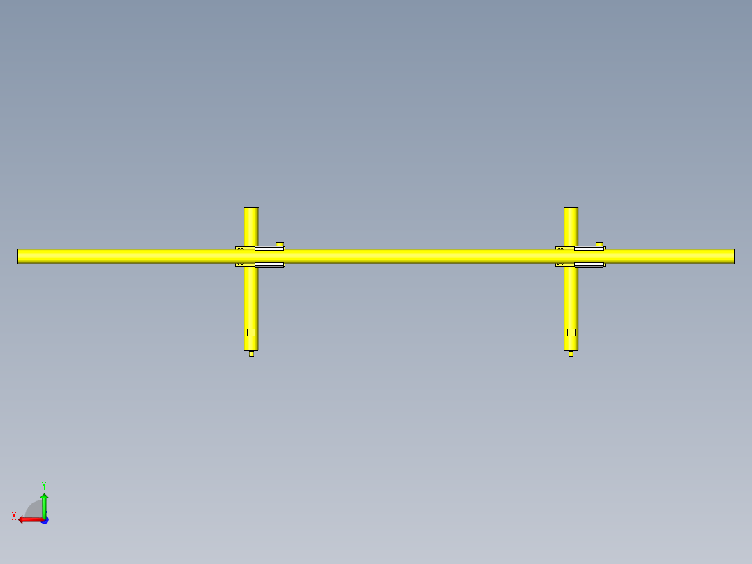 简易传送用导轨后视图