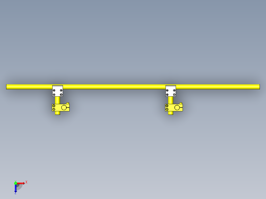 简易传送用导轨俯视图