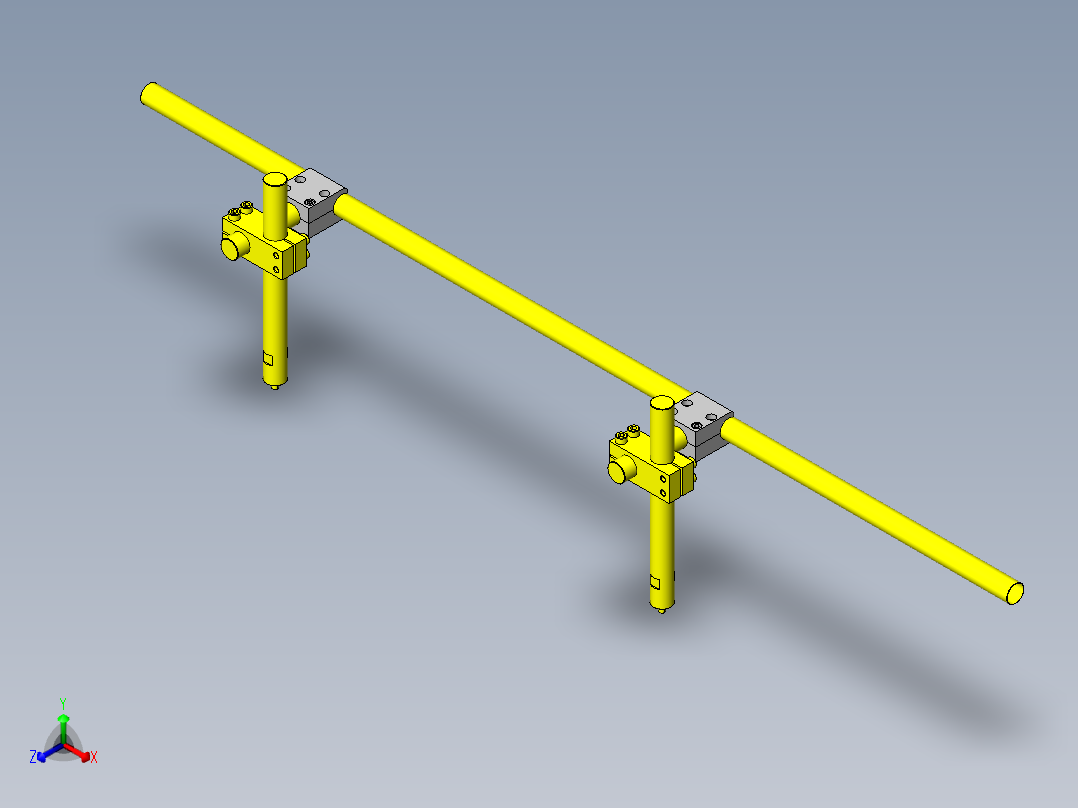 简易传送用导轨正等轴测图