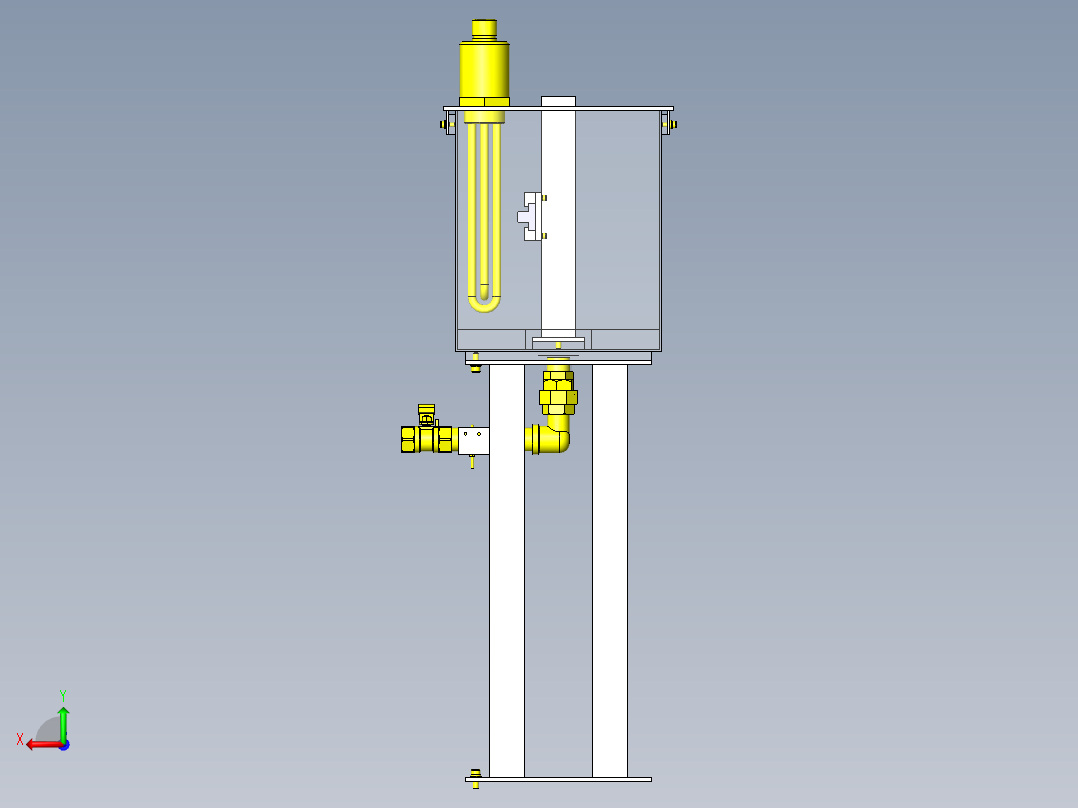 树脂滑轨温水测试槽后视图