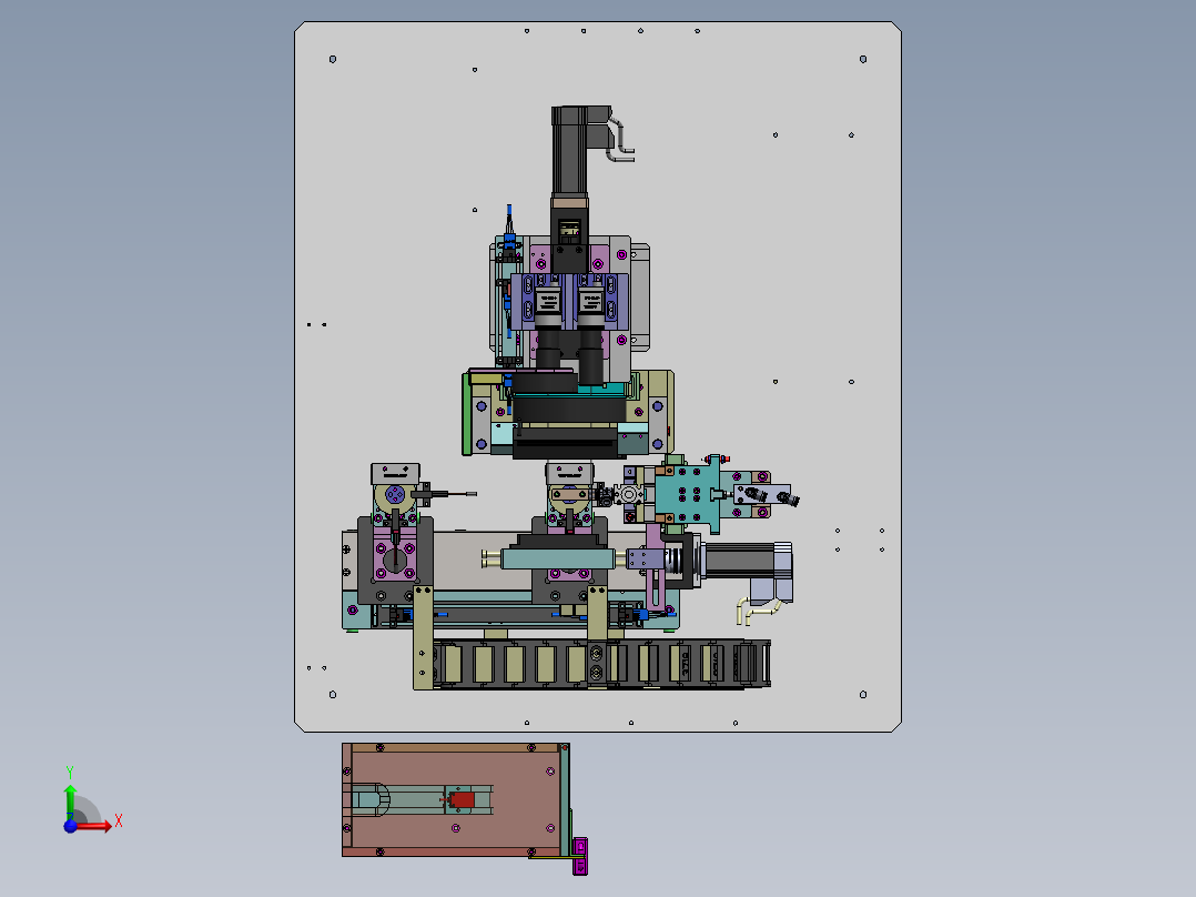 已产PIN检测总装图sw17可编辑前视图