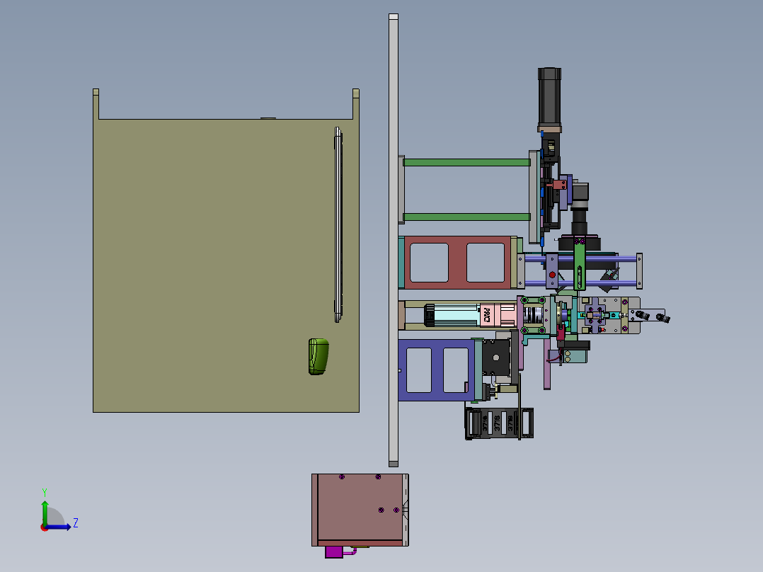 已产PIN检测总装图sw17可编辑左视图