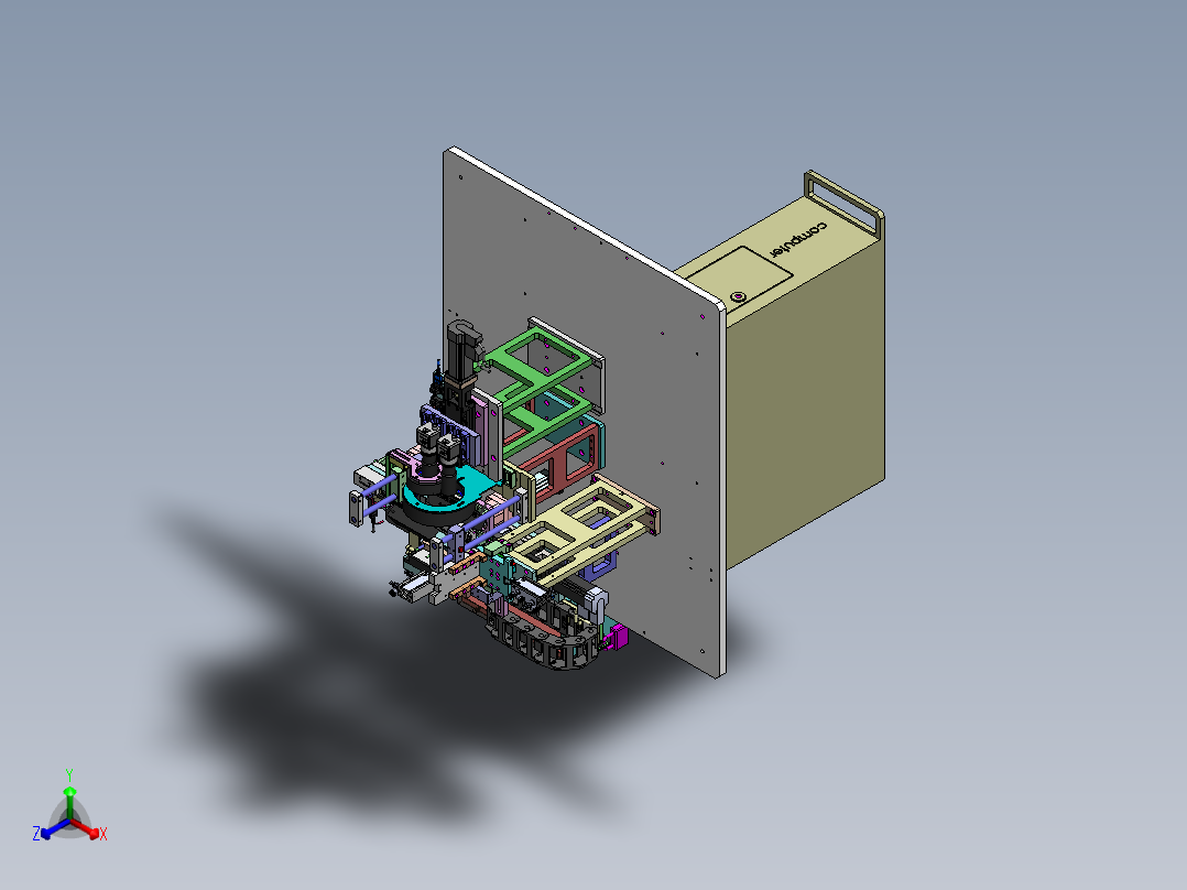 已产PIN检测总装图sw17可编辑正等轴测图