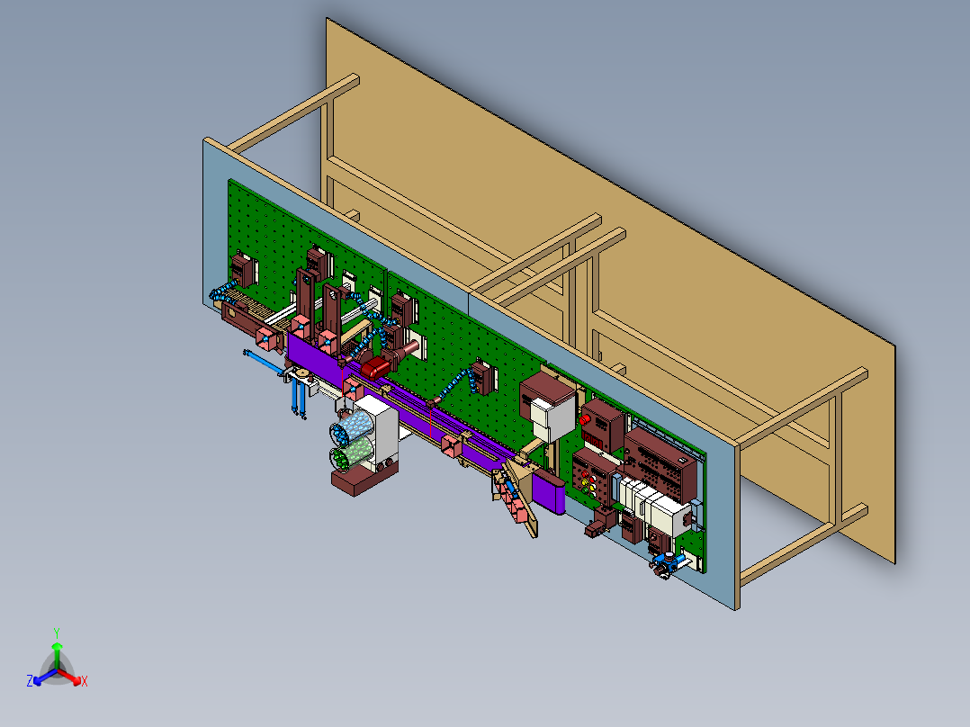 柔性制造系统正等轴测图