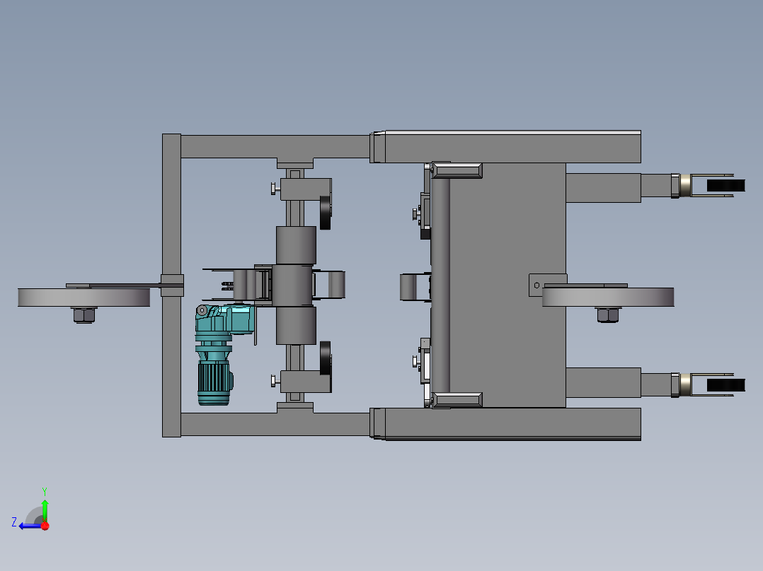 纸箱自动封箱机3D模型右视图